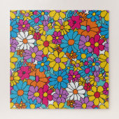 Groovy Flowers Doodle Legpuzzel (Horizontaal)