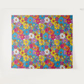 Groovy Flowers Doodle Wandkleed (Voorkant (horizontaal))