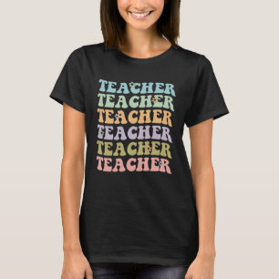 Groovy Flowers Teacher Graphics voor Dames T-shirt
