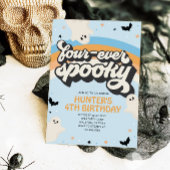 Groovy Four-ever Spooky Boy 4e verjaardag Hallowee Kaart