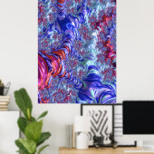 Groovy Fractal Poster (Thuiskantoor)
