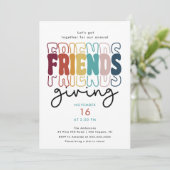 Groovy Friendsgiving Kaart (Staand voorkant)