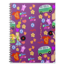 Groovy Fun Hippie Paars Pattern Art