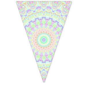 Groovy Funky Boho Hippie Rainbow Abstract Mandala Vlaggetjes