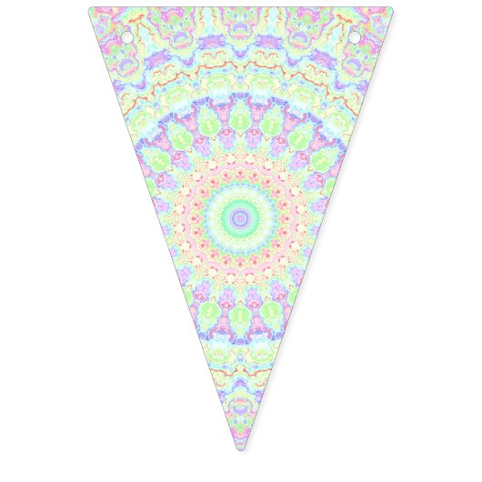 Groovy Funky Boho Hippie Rainbow Abstract Mandala Vlaggetjes (Eerste vlag)