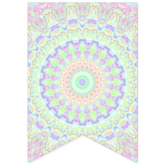 Groovy Funky Boho Hippie Rainbow Abstract Mandala Vlaggetjes (Eerste vlag)