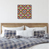 Groovy Funky Flower Power  Canvas Afdruk (Insitu (Slaapkamer))