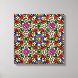 Groovy Funky Flower Power Canvas Afdruk