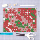 Groovy Funky Mod Retro Kerstpatroonpatroon Tissuepapier (Craft)