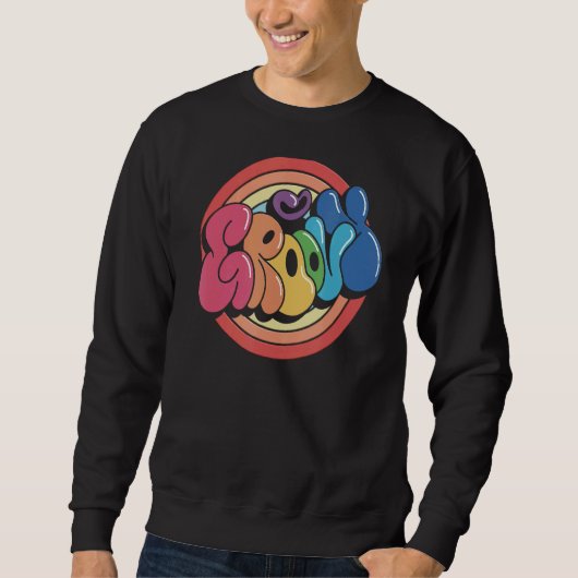 Groovy Funky  regenboogcirkel Trui (Voorkant)
