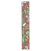 Groovy Funky Retro Boho Red en Green Kerstmis Lange Tafelloper (Voorkant)
