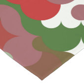 Groovy Funky Retro Boho Red en Green Kerstmis Lange Tafelloper (Hoek)