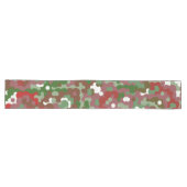 Groovy Funky Retro Boho Red en Green Kerstmis Lange Tafelloper (Horizontaal)
