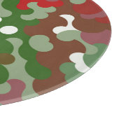 Groovy Funky Retro Boho Red en Green Kerstmis Snijplank (Hoek)