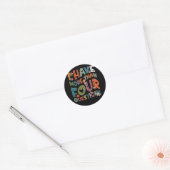 Groovy Funny Ik heb meer dan vier vragen Passo Ronde Sticker (Envelop)