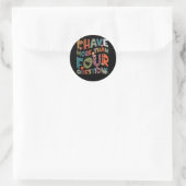 Groovy Funny Ik heb meer dan vier vragen Passo Ronde Sticker (Tas)
