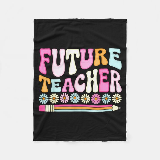 Groovy Future Teacher Student Graduation Teacher I Fleece Deken (Voorkant)