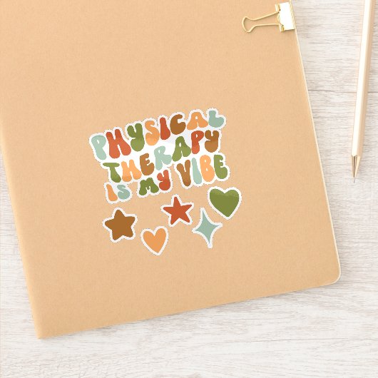 Groovy Fysiotherapie is mijn Vibe Sticker, PT Sticker (Notitieboek)