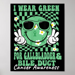 Groovy galblaas en galweg kanker bewustzijn poster