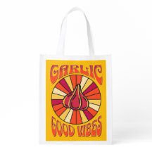 Groovy Garlic Good Vibes herbruikbare tas