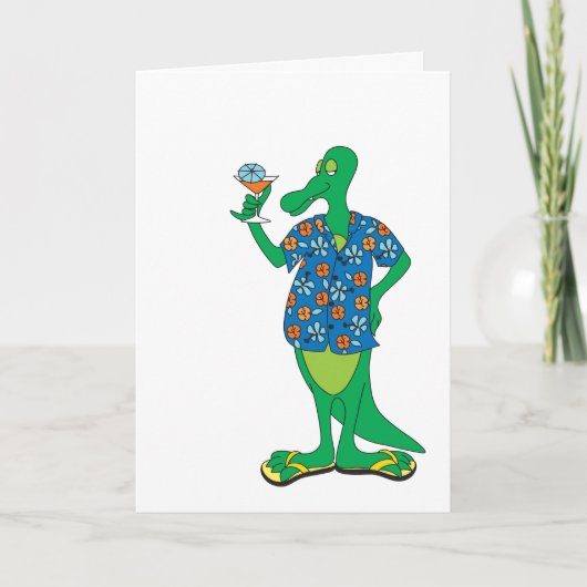 Groovy Gator Vaderdag Kaart (Voorkant)