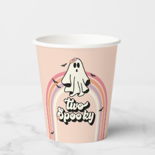 groovy Geest retro Halloween Twee Griezelen Verjaa Papieren Bekers