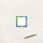 Groovy gekleurde verf post-it® notes (Op bureau)