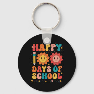 Groovy Gelukkige 100 dagen van schoolleraar 100e d Sleutelhanger