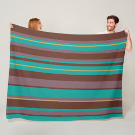 Groovy gestreepte  retro strepen fleece deken