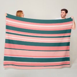 Groovy gestreepte  retro strepen fleece deken