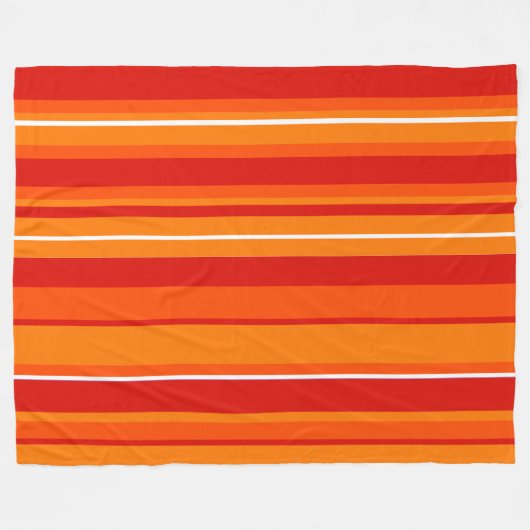 Groovy gestreepte retro strepen fleece deken (Voorkant (Horizontaal))
