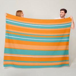 Groovy gestreepte  retro strepen fleece deken