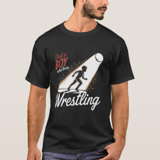 Groovy gewoon een jongen die worstelende mannen jo t-shirt