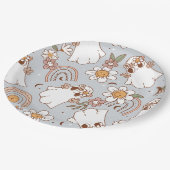 Groovy Ghost Halloween Papieren Bordje (Gekanteld)