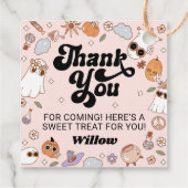 Groovy Ghost Halloween Party Dank u Bedankjes Labels (Achterkant)