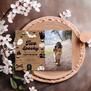 Groovy Ghost Halloween Twee Spooky 2e Verjaardag Kaart