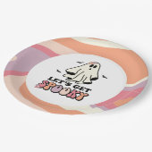 groovy Ghost retro Halloween Birthday Papieren Bordje (Gekanteld)