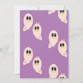 Groovy Ghost Retro Halloween Birthday Party Kaart (Achterkant)