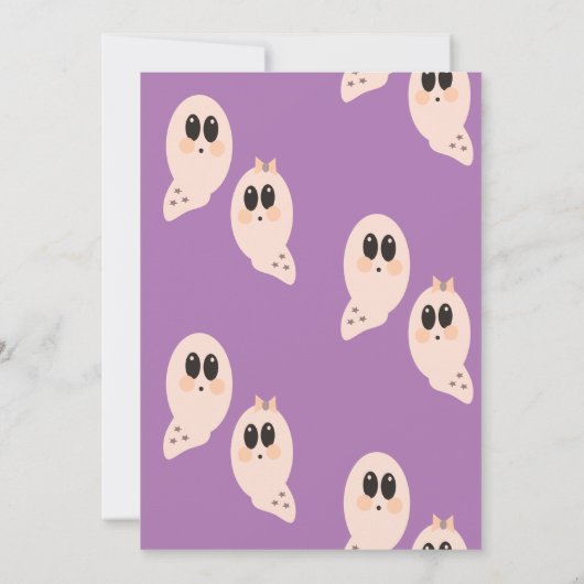 Groovy Ghost Retro Halloween Birthday Party Kaart (Achterkant)