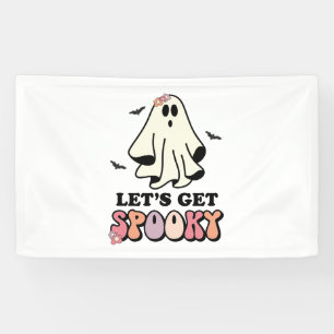 groovy Ghost retro Halloween Birthday Spandoek