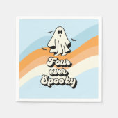 groovy Ghost retro Halloween Four Ever Spooky Servet (Voorkant)