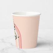 groovy Ghost retro Halloween Spooky One Birthday Papieren Bekers (Links)