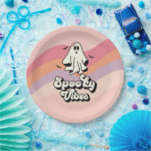 groovy Ghost retro Halloween Spooky Vibes Birthday Papieren Bordje (Feest)