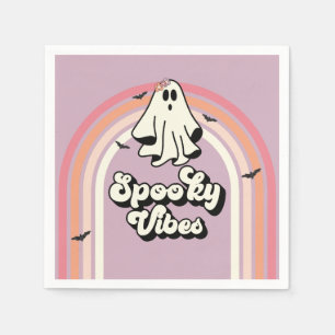 groovy Ghost retro Halloween Spooky Vibes Birthday Servet
