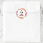 groovy Ghost retro Halloween Two Spooky Birthday P Ronde Sticker (Tas)