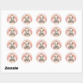 groovy Ghost retro Halloween Two Spooky Birthday Ronde Sticker (Vel)