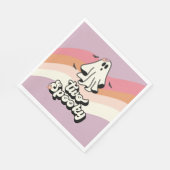 groovy Ghost retro Halloween Two Spooky Birthday Servet (Hoek)