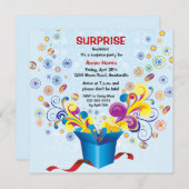 Groovy Gift Box Uitnodiging (Voorkant / Achterkant)