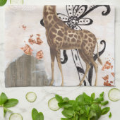 Groovy Giraffe Theedoek (Gevouwen)