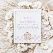 Groovy Girl Geruite Gelukkige Gezicht | Tijdscapsu Poster